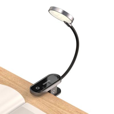 2. Baseus mini lampka lampa LED z klipsem szary (DGRAD-0G)