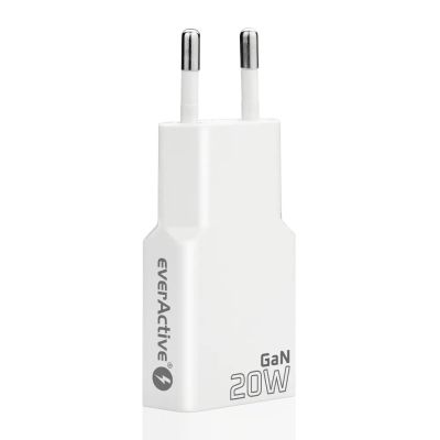 4. EVERACTIVE ŁADOWARKA SIECIOWA 1 X USB, 1 X USB-C QUICK CHARGE 3.0 20W SUPER SLIM BIAŁA SC-340Q