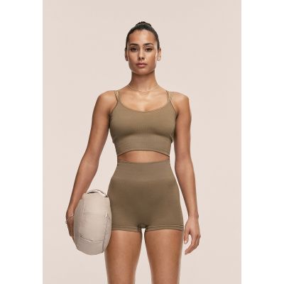 3. Top damski CASALL Shiny Seamless Rib Top kolor zielony