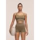 3. Top damski CASALL Shiny Seamless Rib Top kolor zielony
