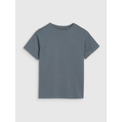 6. T-shirt oversize gładki chłopięcy 4F 4FJWSS25TTSHM2324-46S