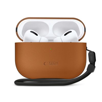 2. Etui Tech-Protect NaturalFit na AirPods Pro 3 - brązowe