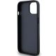 7. Etui DKNY Leather Mono Stripe & Metal Logo na iPhone 15 / 14 / 13 - czarne