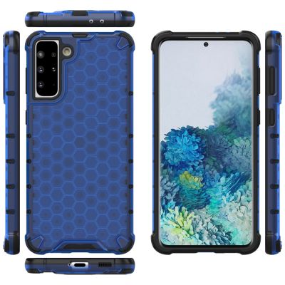 12. Honeycomb etui pancerny pokrowiec z żelową ramką Samsung Galaxy S22+ (S22 Plus) niebieski