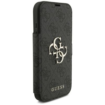 4. Etui Guess Book 4G Metal Logo na iPhone 18 Pro / 17 Pro - czarne
