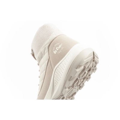 7. Lee Cooper buty sportowe damskie zimowe trekkingowe ocieplane kremowe skóra ekologiczna