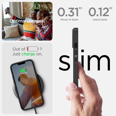 10. Etui Spigen Ultra Hybrid na iPhone 14 Plus - czarny mat