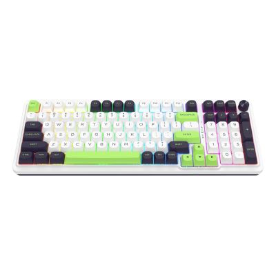 6. REDRAGON K686WBG-RGB-MAX Eisa Max klawiatura USB + RF Wireless + Bluetooth Biały, Czarny
