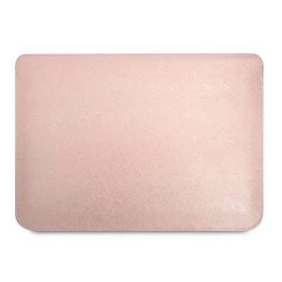 3. Pokrowiec Guess Saffiano Triangle Logo na laptopa 16'' - różowy