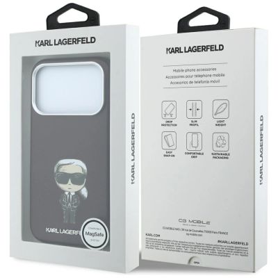 9. Etui Karl Lagerfeld Smooth Ikonik Sketch MagSafe do iPhone 18 Pro / 17 Pro - burgundowe