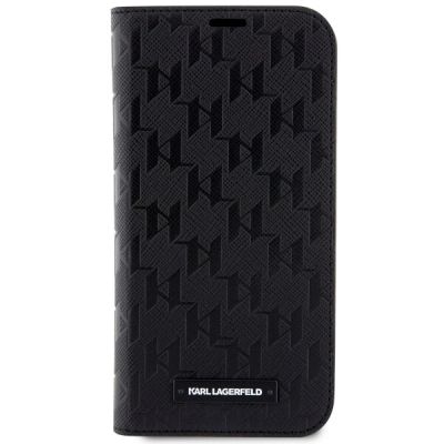 3. Etui Karl Lagerfeld Saffiano Monogram na iPhone 14 Pro - czarne