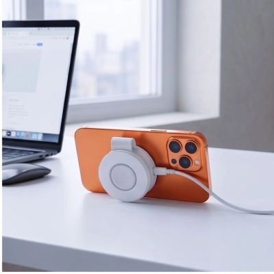 9. Ładowarka bezprzewodowa Tech-Protect A55 2in1 MagSafe 25W QI2.2 + kabel USB-C / USB-C 100 cm - biała