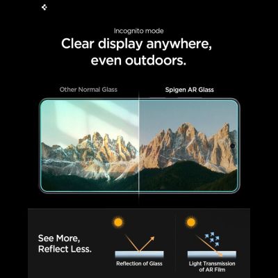 12. Szkło hartowane Spigen Glas.Tr Ez Fit Pro Anti Reflection 2-pack na Samsung Galaxy S26 Ultra