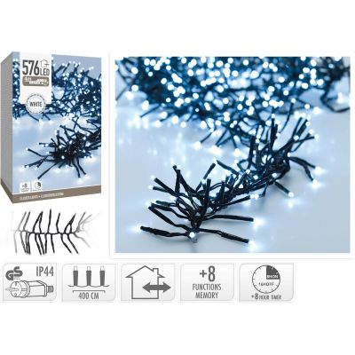 6. LAMPKI CHOINKOWE ŁAŃCUCH ŚWIETLNY 576 LED TIMER ZIMNY BIAŁY