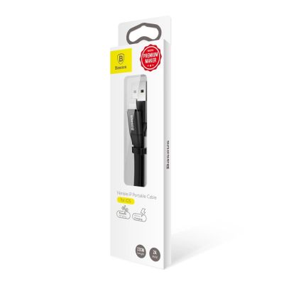 14. Kabel Baseus Nimble USB-A / Lightning 2A 0.23 m - czarny