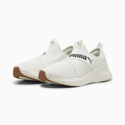 3. Sneakersy do biegania damskie Puma Softride Harmony Slip-On buty sportowe beżowe (379606-02)