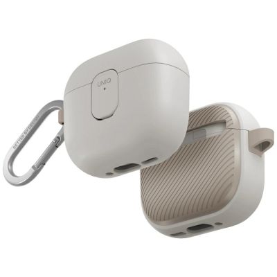 Etui UNIQ Clyde Lock Case do AirPods 4 - beżowe
