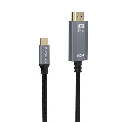 4. Kabel Wozinsky WCCH-01 USB-C - HDMI 4K 60Hz 1,8m - czarny