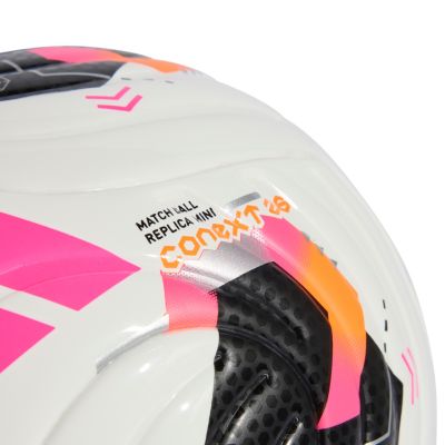 3. Piłka nożna adidas Conext 26 Mini biało-czarno-różowa KE5868