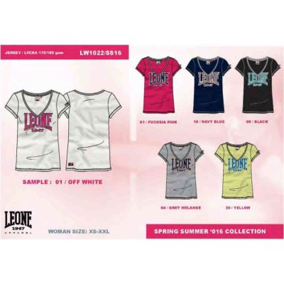 3. T-shirt damski LEONE LW1022/S16 żółty "S"