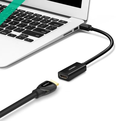 2. Adapter Ugreen MD112 10461 mini DisplayPort (męski) / HDMI (żeński) FHD 1080p - czarny