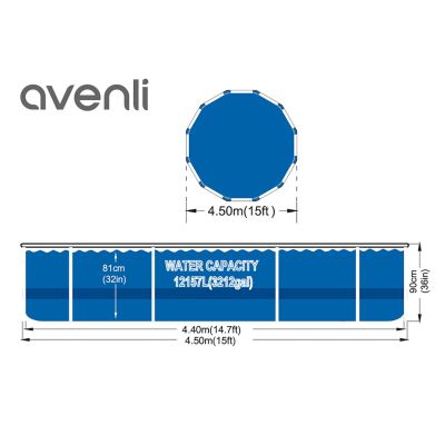 4. Basen stelażowy AVENLI okrągły 427x84 zestaw