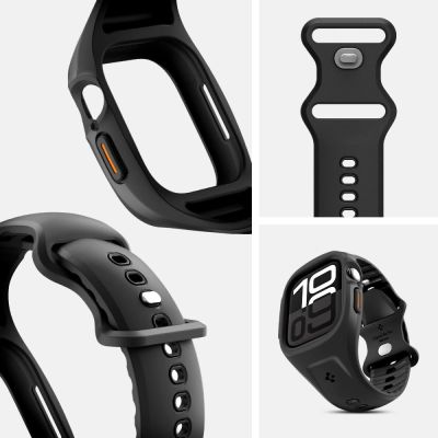 12. Pasek Spigen Liquid Air Pro na Apple Watch 46 mm - czarny mat