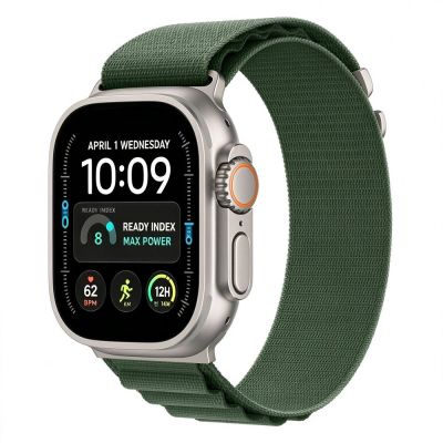 2. Pasek Tech-Protect Nylon Pro na Apple Watch 44 / 45 / 46 / 49 mm - ciemnozielony