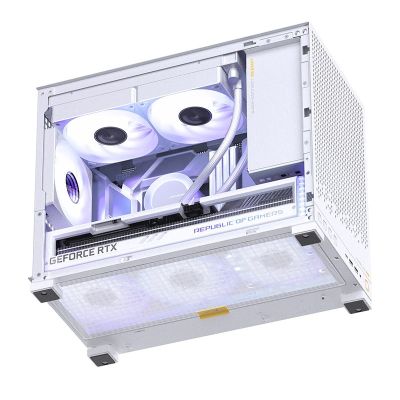 11. Jonsbo D32 PRO White PC-Gehäuse, Mini-Gehäuse, mATX, Tempered Glass - weiß