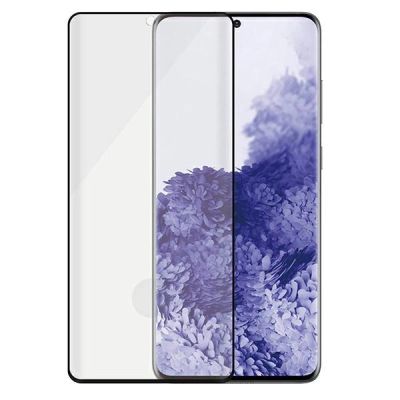 2. Szkło PanzerGlass E2E Microfracture antybakteryjne na Samsung Galaxy S21 Ultra - z czarną ramką