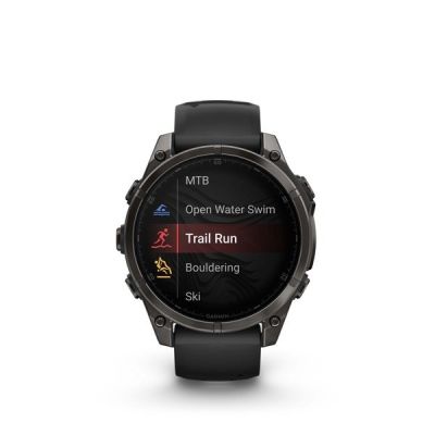 3. Garmin fenix 8 3,56 cm (1.4") AMOLED 47 mm Cyfrowy 454 x 454 px Ekran dotykowy Czarny Wi-Fi GPS