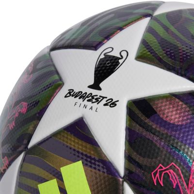 3. Piłka nożna adidas UCL 25/26 Final League fioletowo-biała JX9095