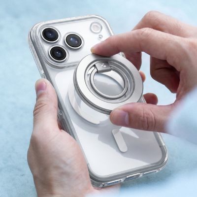 11. Etui AMAZINGTHING Titan Pro Lens na iPhone 18 Pro Max z osłoną aparatu i mocowaniem na smycz kompatybilne z MagSafe - przezroczyste