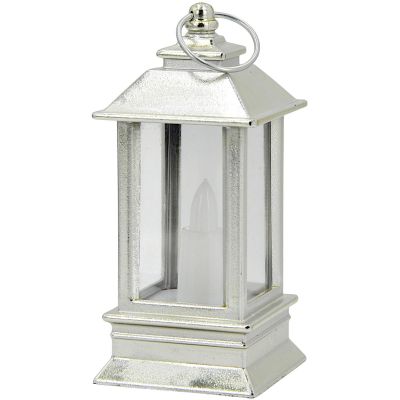 3. ŚWIECA LATARNIA LED 9CM SREBRNY