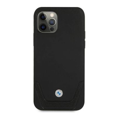 3. Etui BMW Leather Perforate na iPhone 12 Pro Max - czarne