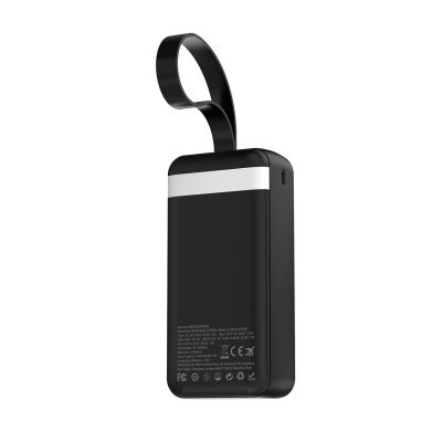 4. Powerbank Wozinsky W8-W 30000 mAh 30 W 2x USB-A i USB-C z latarką - czarny