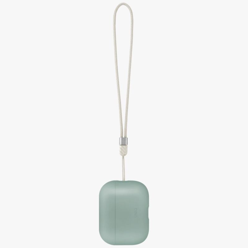 5. Etui UNIQ Lino Silicone na AirPods Pro 3 - zielone