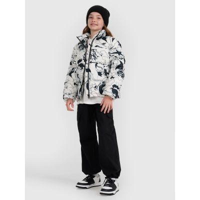 4. Kurtka puchowa z wypełnieniem syntetycznym dziewczęca 4F 4FJRAW25TDJAF0748-11A