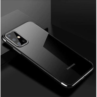 3. Clear Color case żelowy pokrowiec etui z metaliczną ramką Samsung Galaxy A72 4G czarny