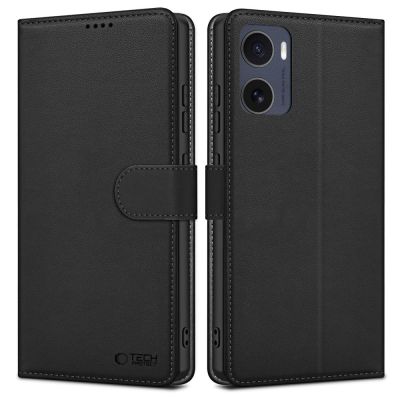 Etui Tech-Protect Wallet na Motorola Moto G05 / E15 - czarny mat