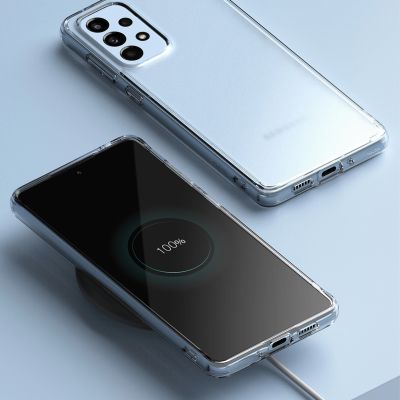 7. Ringke Fusion Matte etui pokrowiec z żelową ramką Samsung Galaxy A73 półprzezroczysty