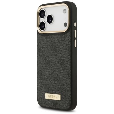 2. Etui Guess 4G Logo Plate MagSafe na iPhone 17 Pro Max - czarne
