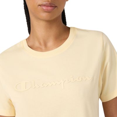 4. Koszulka damska Champion Short Sleeve żółta 119125 YS175