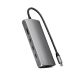 Adapter USB-C Satechi Multiport 8K - (USB-C, HDMI, 3x USB 3.2 Gen 2 10Gbps, 1x USB 3.2 Gen 1 5Gbps, czytnik kart SD UHS-II, Ethernet port) (space gray)