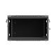 25. Szafa instalacyjna rack wisząca 19" 6U 600x600 czarna drzwi perforowane Lanberg (flat pack)