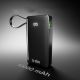 10. Powerbank SBS 10000 mAh 20W z wbudowanym kablem USB-C i wyświetlaczem cyfrowym - czarny