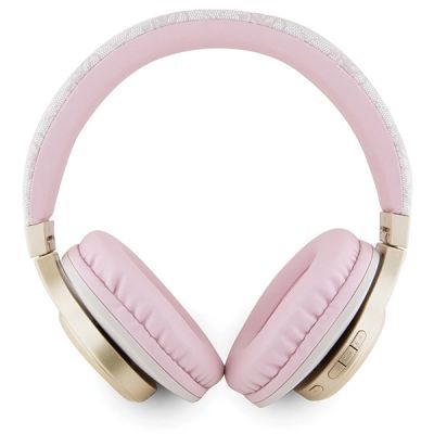 3. Słuchawki nauszne Guess 4G Script Bluetooth - różowe