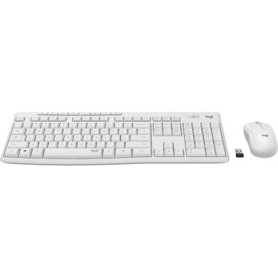 2. Logitech MK295 Silent Wireless Combo klawiatura Dołączona myszka Biuro USB QWERTZ Niemiecki Biały