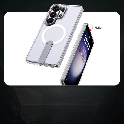3. Etui Hybrid Armor X na Samsung Galaxy S26 Ultra z podstawką kompatybilne z MagSafe - przezroczyste