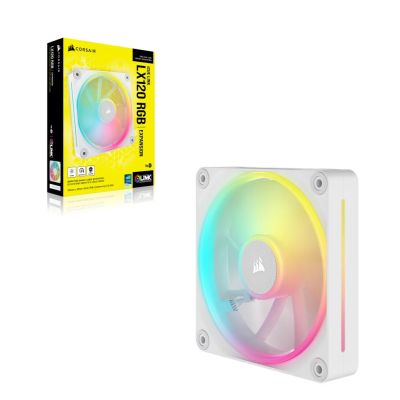5. Corsair iCUE LINK LX120 RGB Obudowa komputera Wentylator 12 cm Biały 1 szt.